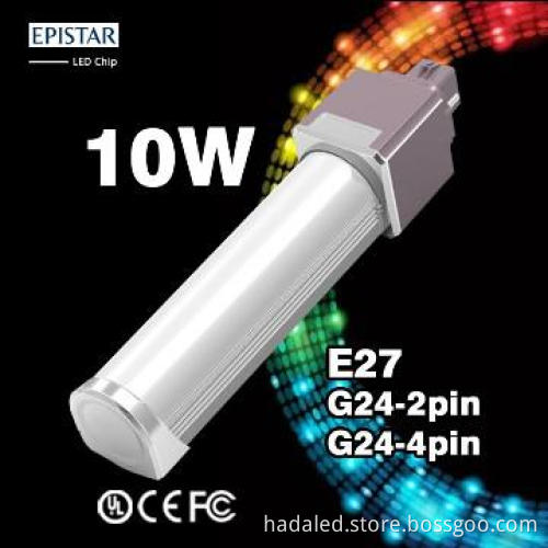 Fashion High efficient G24 10w LED PLC light ,energy saving lamp